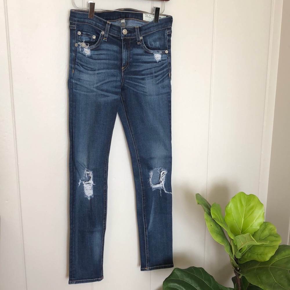 Rag & bone Capri destroyed Chester wash